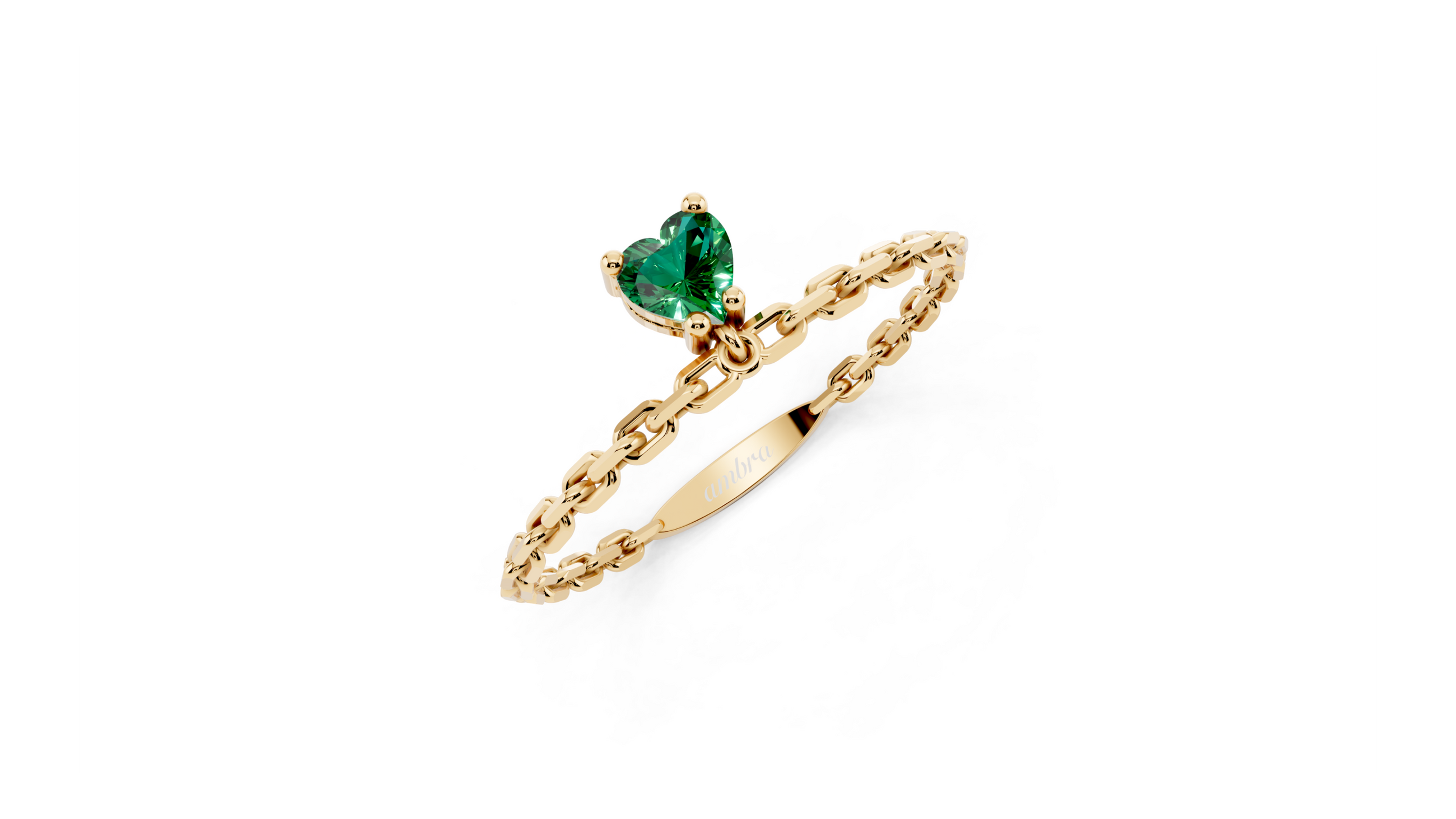 Bague Full Heart Green