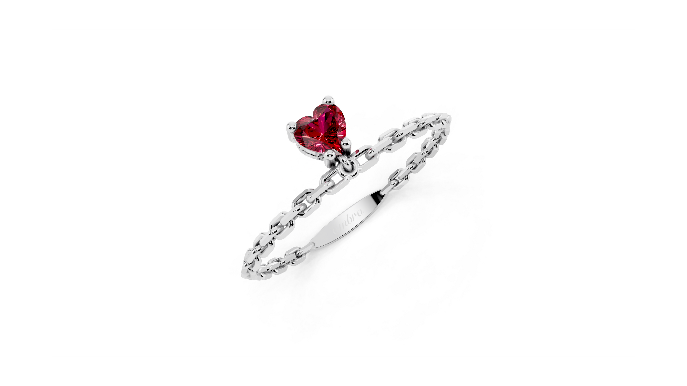 Bague Full Heart Red