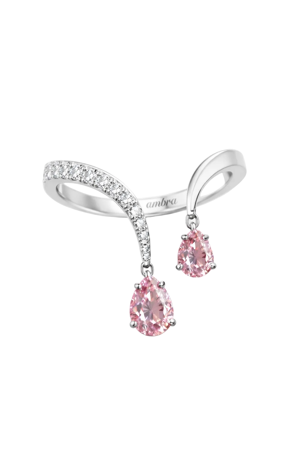 Bague Pink Drops Reflections
