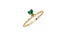 Bague Full Heart Green