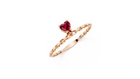 Bague Full Heart Red