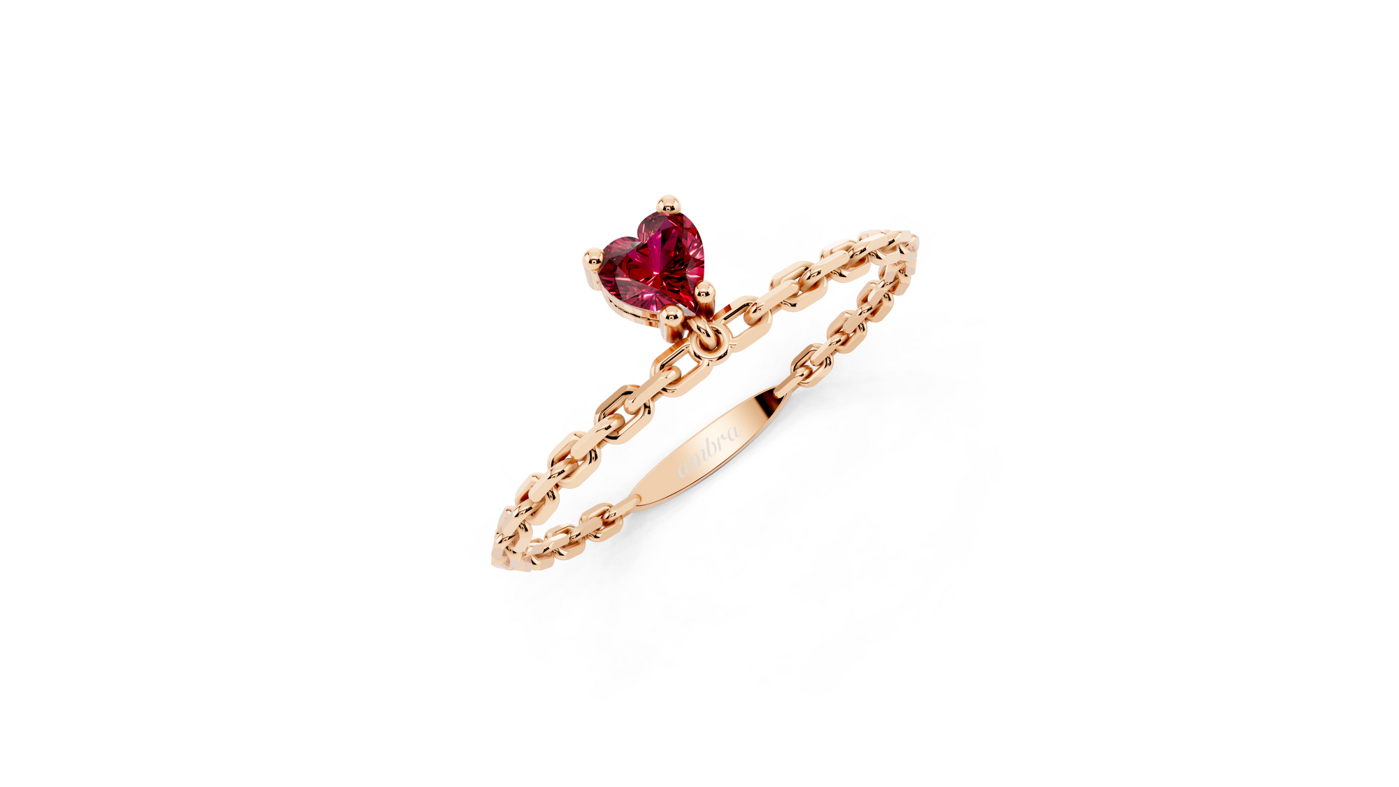 Bague Full Heart Red