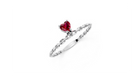 Bague Full Heart Red