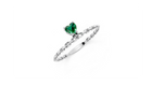 Bague Full Heart Green