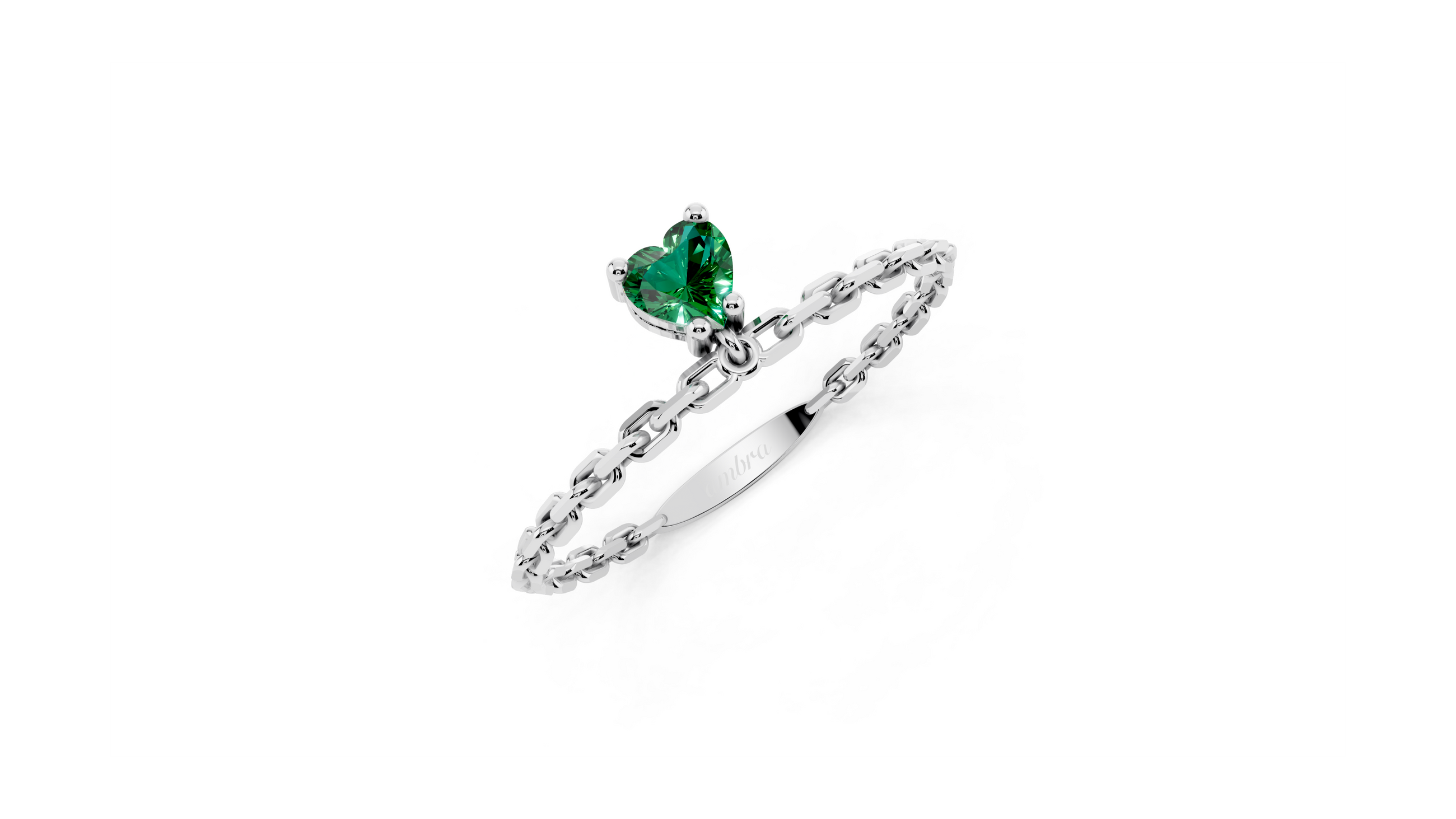 Bague Full Heart Green