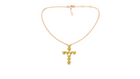 Collier Cross Hearts Yellow