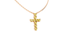 Collier Cross Hearts Yellow