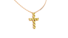 Collier Cross Hearts Yellow