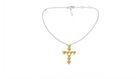 Collier Cross Hearts Yellow