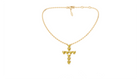Collier Cross Hearts Yellow
