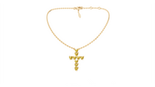 Collier Cross Hearts Yellow