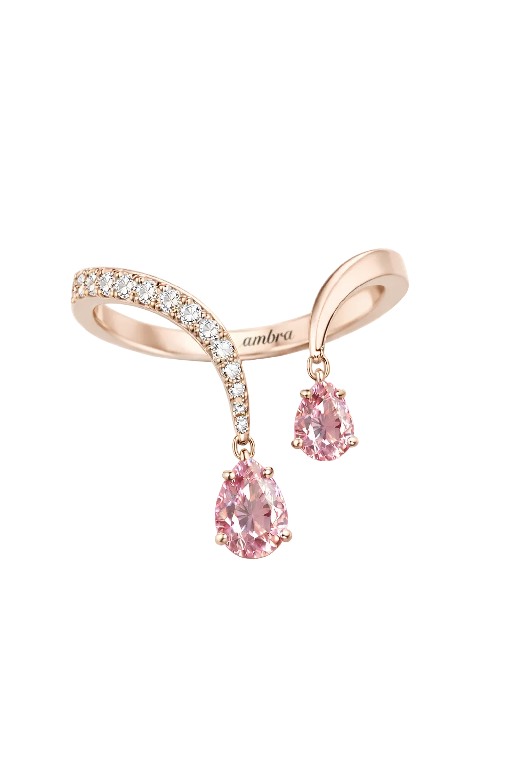Bague Pink Drops Reflections